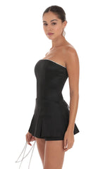 Rhinestone Romper in Black