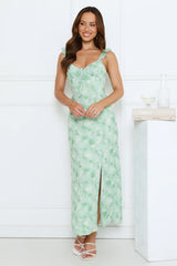 Rustic Bloom Maxi Dress Green