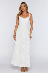 Pine Blossom Maxi Dress White