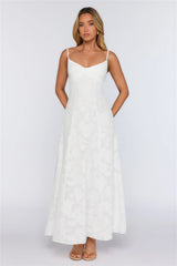 Pine Blossom Maxi Dress White