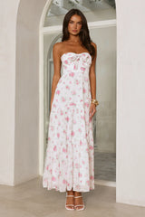 Her Style Diary Strapless Maxi Dress White