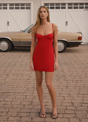 Ame Underwire Mini Dress - Red